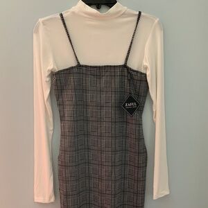 Houndstooth Dress with under shirt